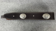 Load image into Gallery viewer, Adjustable Leather Concho Guiter Strap-Brown
