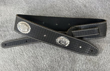 Load image into Gallery viewer, Adjustable Leather Concho Guiter Strap-Black weave
