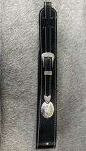 Load image into Gallery viewer, Adjustable Leather Concho Guiter Strap-Black
