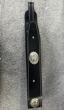 Load image into Gallery viewer, Adjustable Leather Concho Guiter Strap-Black
