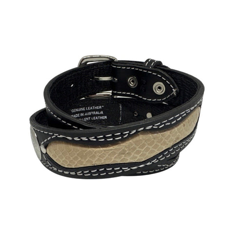 Size 34 inch Black Snake Skin Belt