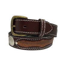 Load image into Gallery viewer, Size 38 inch Brown Snake Skin Belt
