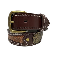 Load image into Gallery viewer, Size 32 inch Brown Snake Skin Belt
