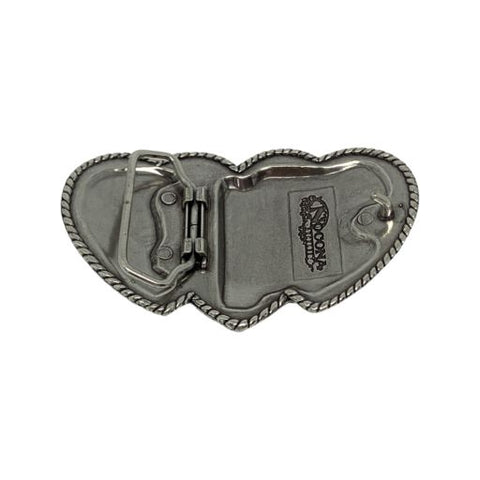 3 Hearts Rhinestone  Buckle