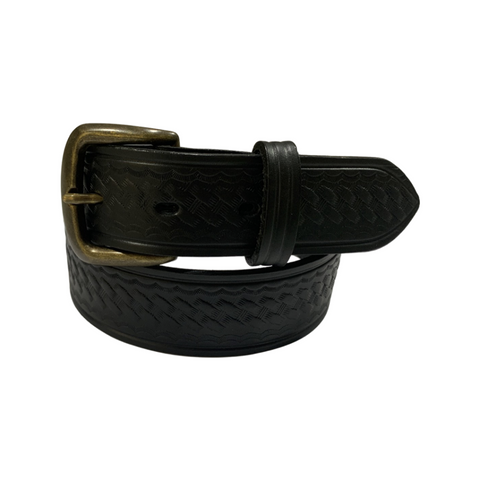 Basket Print Press Stud Belt